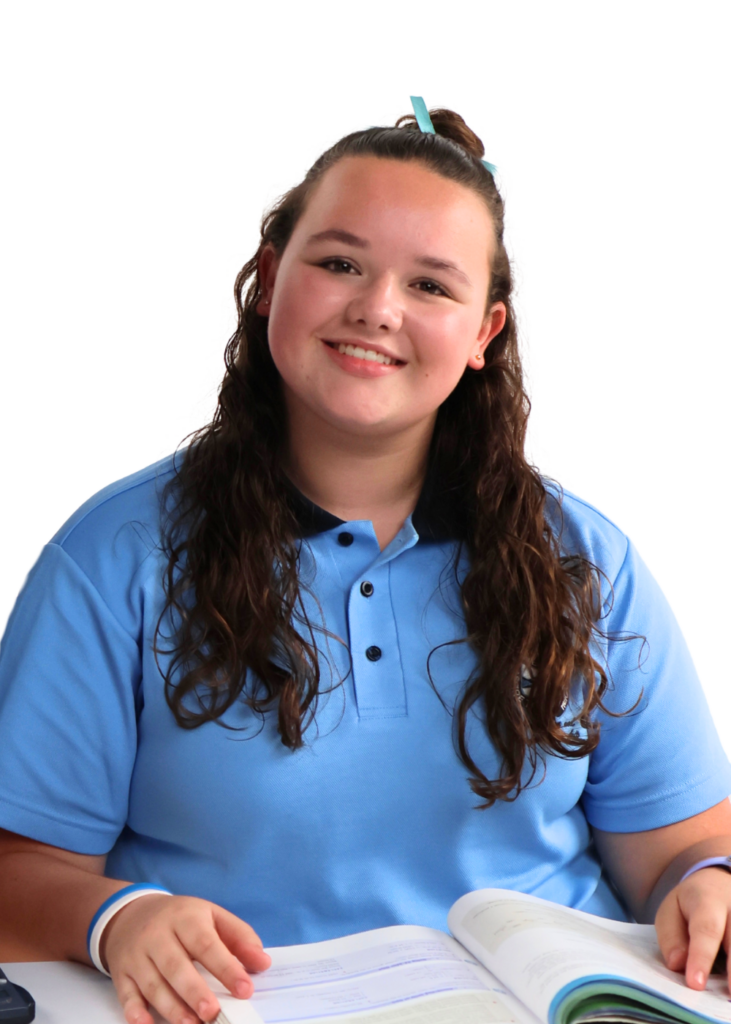 Smiling student showing confidence